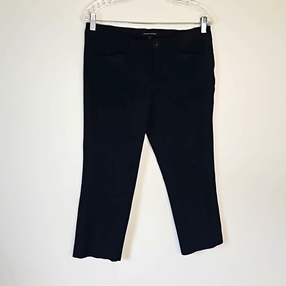 Banana Republic Slim Straight Cropped Pant in True Black Women's Size 6 EUC - Picture 1 of 7
